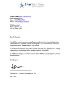 letter with reference for g2m by interyachting